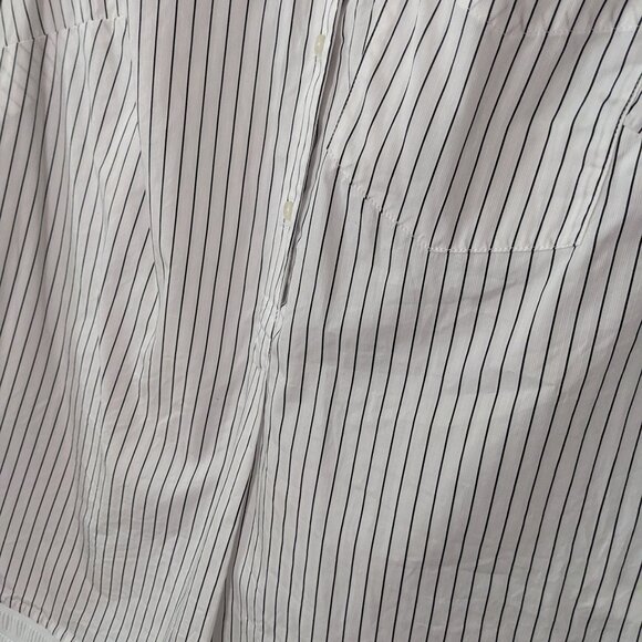 Lauren Ralph Lauren Black/White Striped Women's Long Sleeve Shirt Size XLarge - Picture 8 of 11